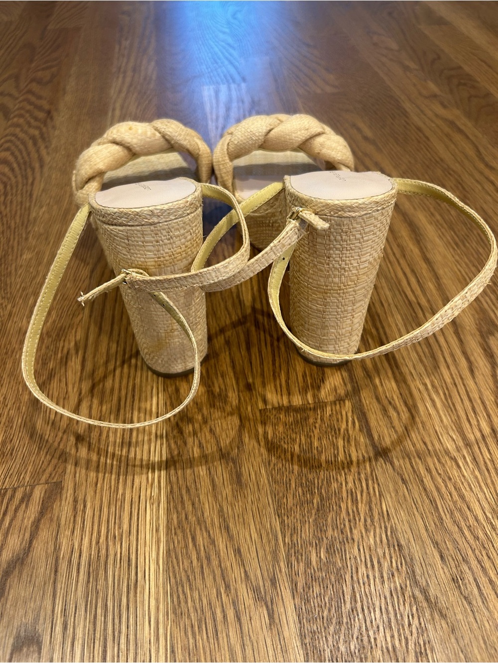 Loeffler Randall Fae Braided Raffia Platform Sandals 9.5 $425 - Picture 6 of 10